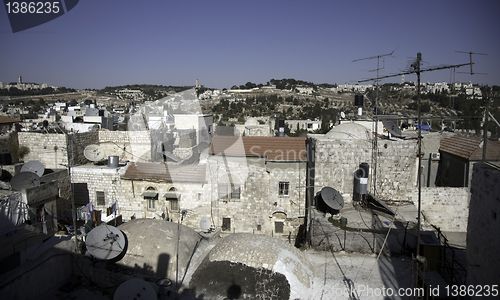 Image of Jerusalem street travel on holy land