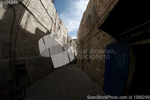 Image of Jerusalem street travel on holy land