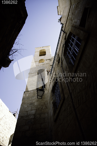 Image of Jerusalem street travel on holy land