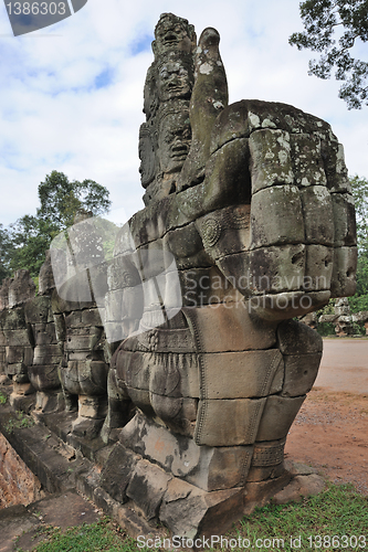 Image of Statues near Ankor Thom gate