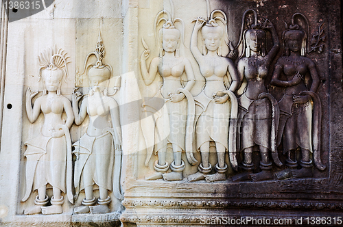 Image of Cambodia - Angkor wat temple sculpture