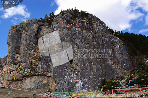 Image of Celestial burial mountain in Tibetan area