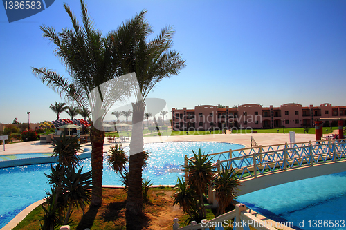 Image of swimming pool in hotel