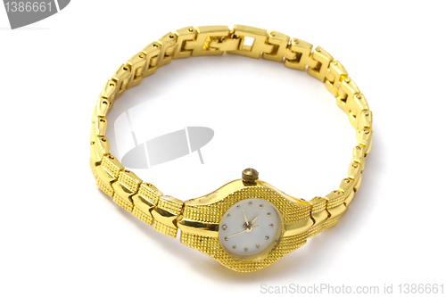 Image of  golden wrist watch 