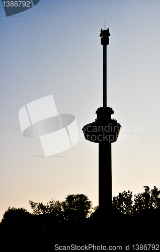 Image of silhouette of the Euromast 