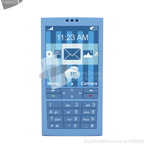 Image of Blue mobile phone