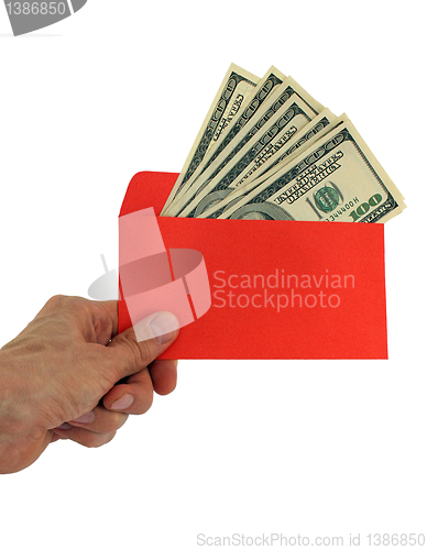 Image of hand giving money