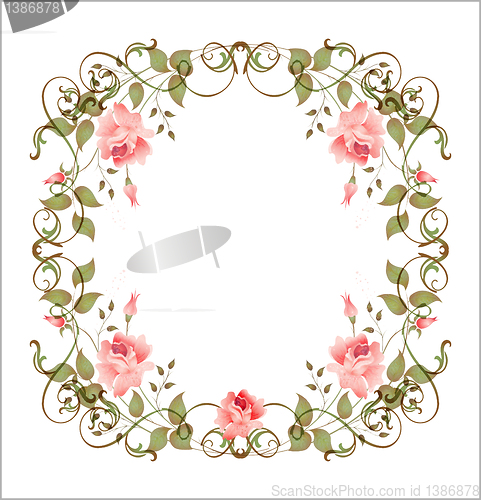 Image of vintage floral frame