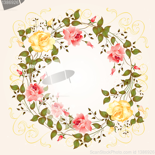 Image of background with roses
