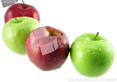 Image of green and red apples