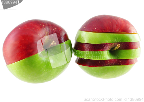 Image of green and red apples