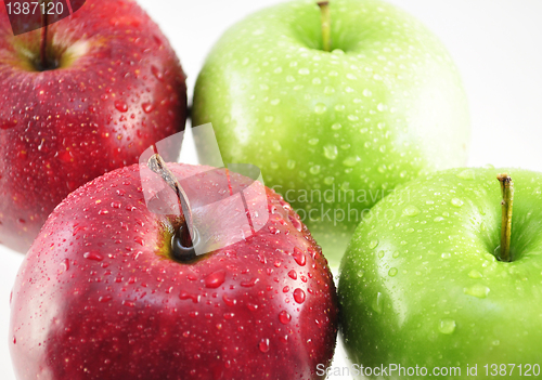 Image of green and red apples