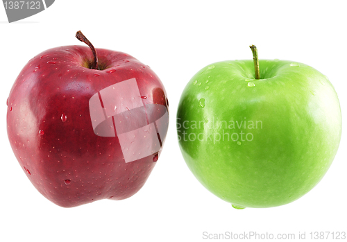 Image of green and red apples