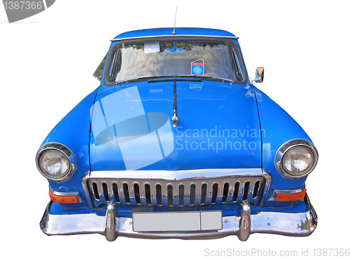 Image of retro car on white background