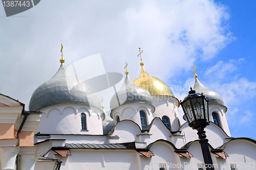 Image of dome christian church on white background