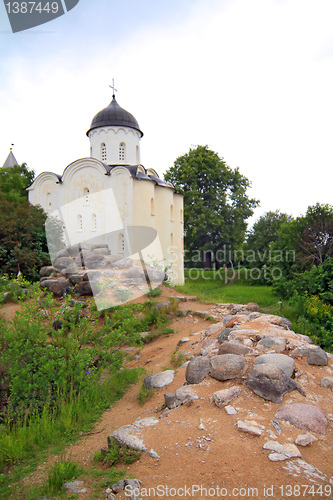 Image of ancient fortress on stone hill