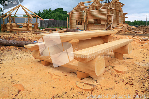Image of construction of the new bench