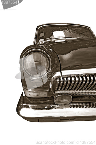 Image of retro car on white background