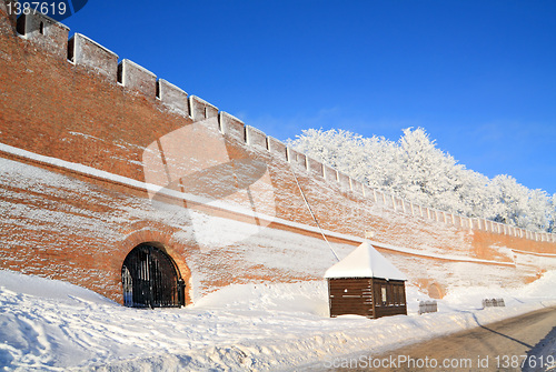 Image of battlement near winter of the road