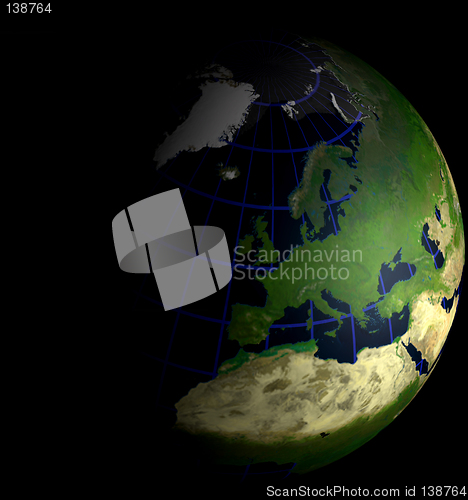 Image of Globe Natural Color European Focus for Alphal Channel Search for Image 4784