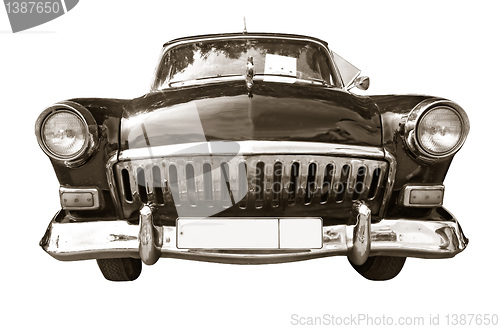 Image of retro car on white background