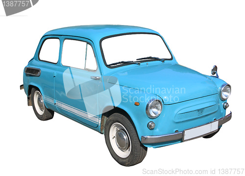 Image of retro car on white background