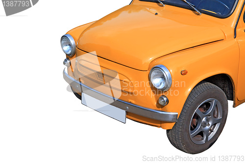 Image of retro car on white background