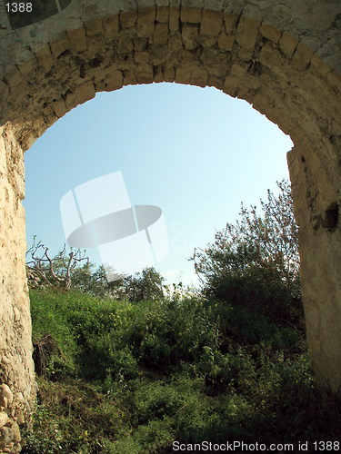 Image of Under the bridge's arch. Flasou. Cyprus