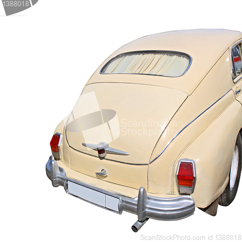 Image of retro car on white background