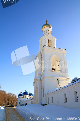 Image of bell tower of the ancient orthodox priory