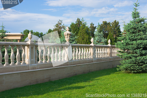Image of  balustrade in park 