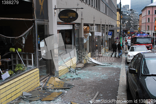 Image of 22/7: Street damaged by terror bomb