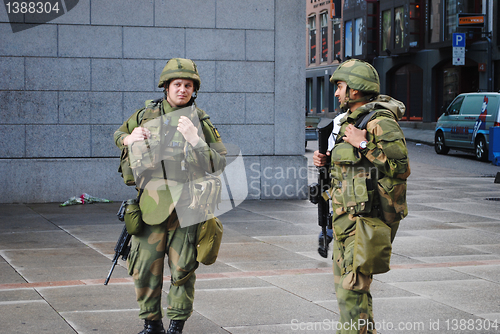 Image of Armed guards in Oslo