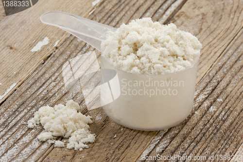 Image of whey protein powder