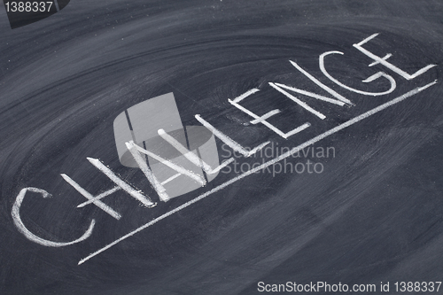 Image of challenge word on blackboard