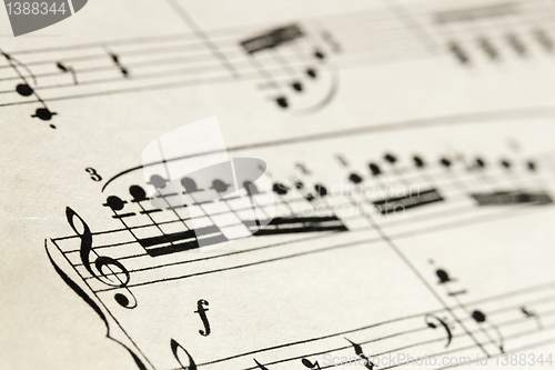 Image of sheet music abstract