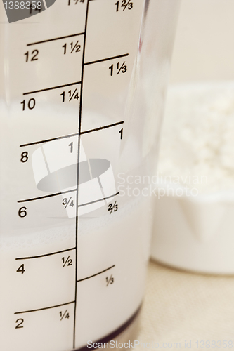 Image of almond milk in blender beaker