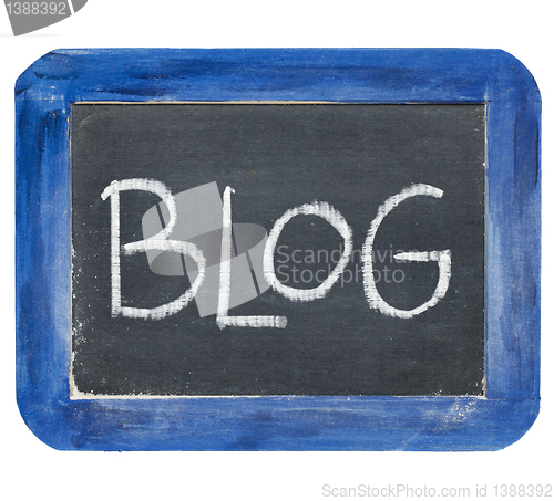 Image of blog on slate blackboard