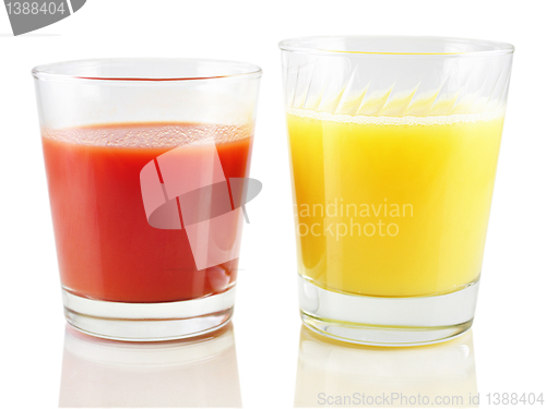 Image of tomato and orange juice