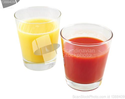 Image of tomato and orange juice