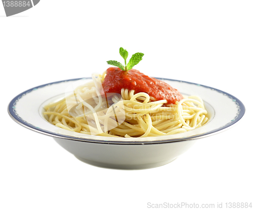 Image of spaghetti with sauce 