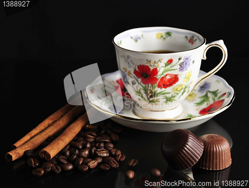Image of coffee ,cinnamon and chocolate