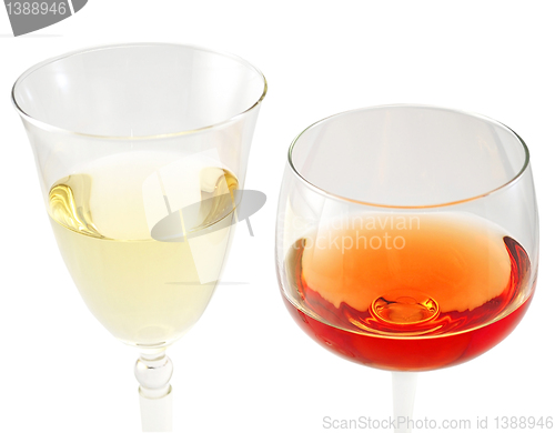 Image of red and white wine