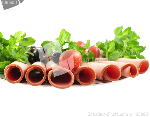 Image of sliced sausages