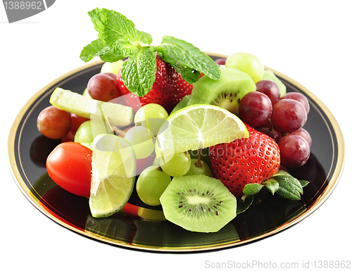 Image of fruits on a plate 