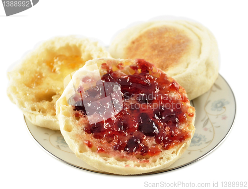 Image of english muffins with jelly 