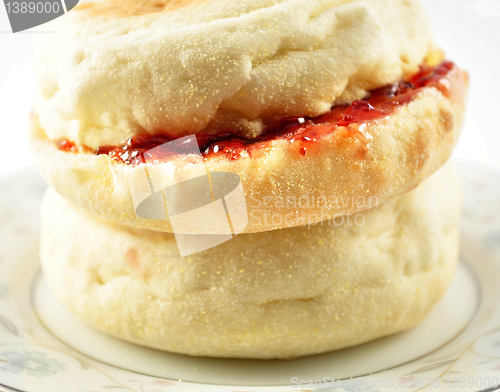 Image of english muffins with jelly