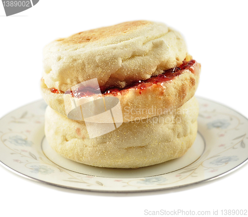 Image of english muffins with jelly