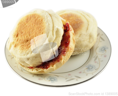 Image of english muffins with jelly