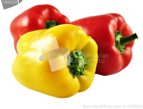 Image of red and yellow sweet peper